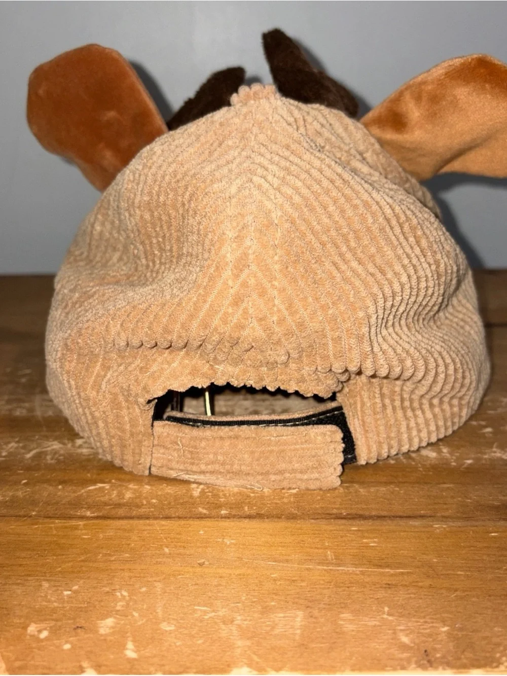 Mud Pie Reindeer Hat Toddler 2T-5T Corduroy Plaid Red Holiday Portrait